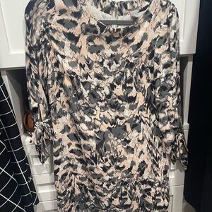 H&M Long Sleeve Dress - Black, White, Pink Pattern